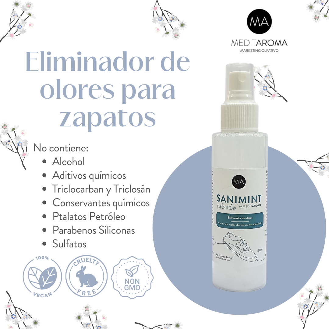 Eliminador de olores para zapatos, SaniMint