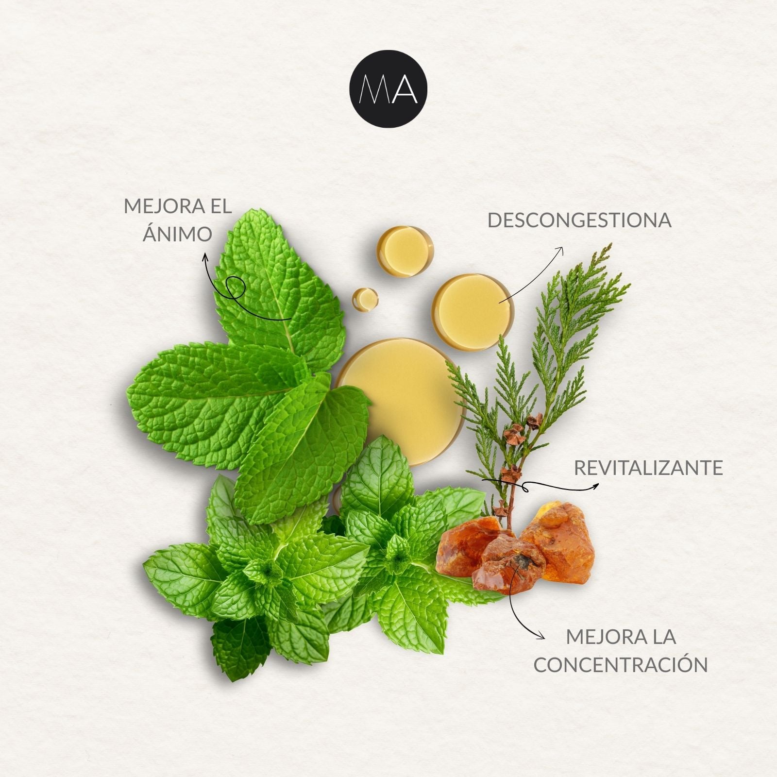 Ambientador de Aceite Esencial de Menta Piperita