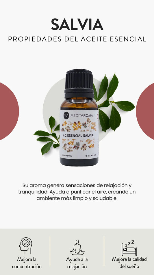 Salvia Aceite Esencial: Transforma Tu Espacio con Aroma Profesional y Puro