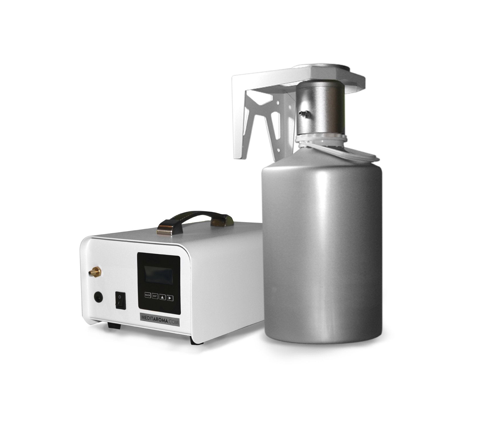 Difusor Aroma Nebulizador MA-X5 para aire acondicionado cuenta con un bote externo de 5L y un motor de gran potencia.
