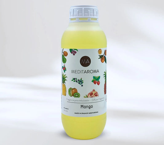 Bote de fragancia frutal mango capacidad de un litro