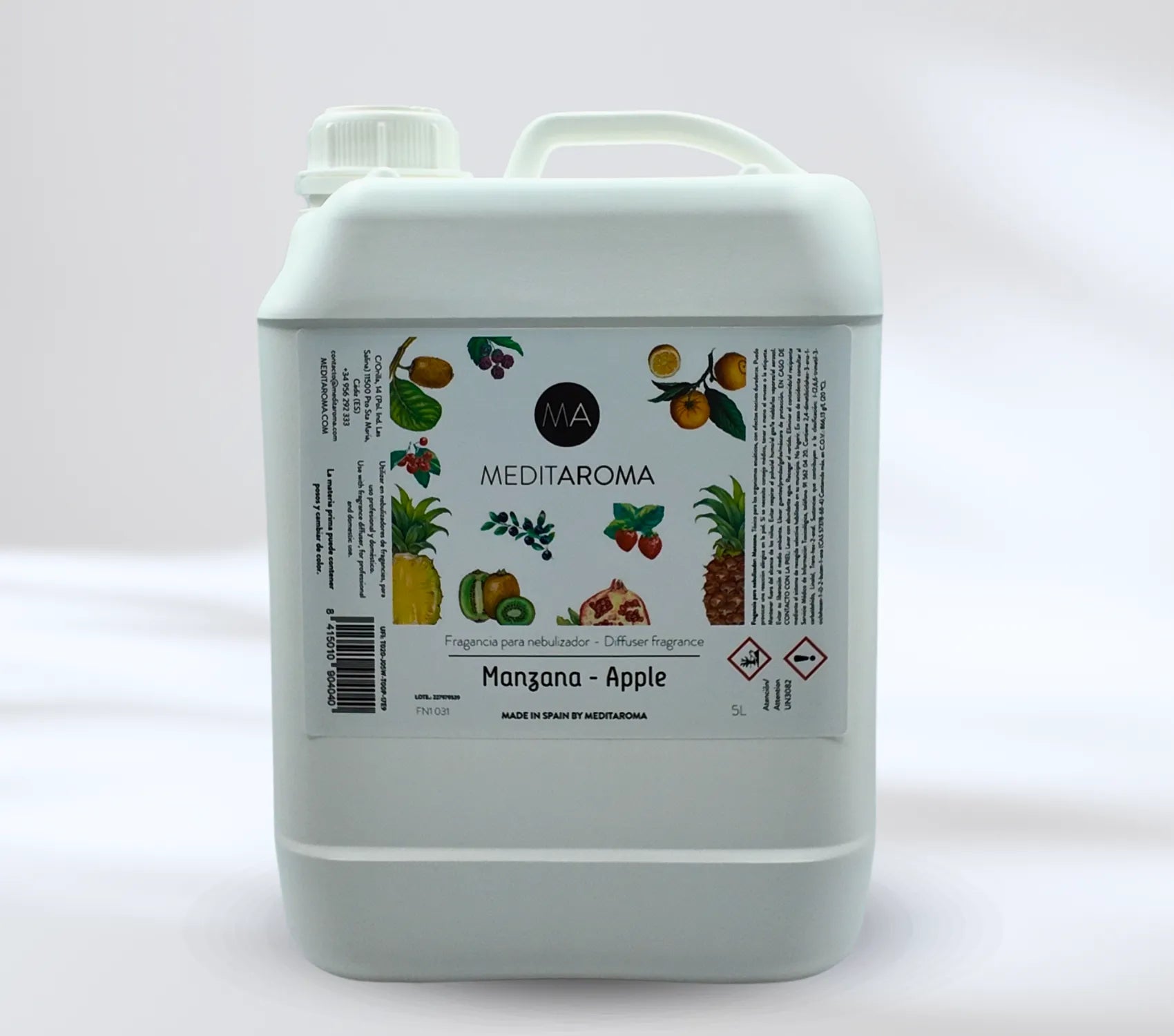 Garrafa de capacidad de 5 litros de nebulizacion aroma Manzana