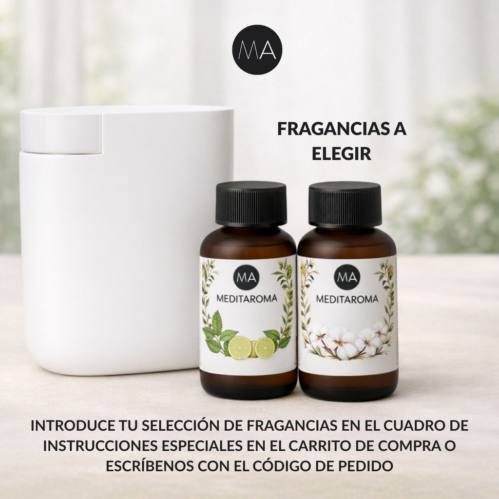 Pack de equipo de nebulización profesional MA-8 con  fragancias a elegir para hogar, oficinas y despachos