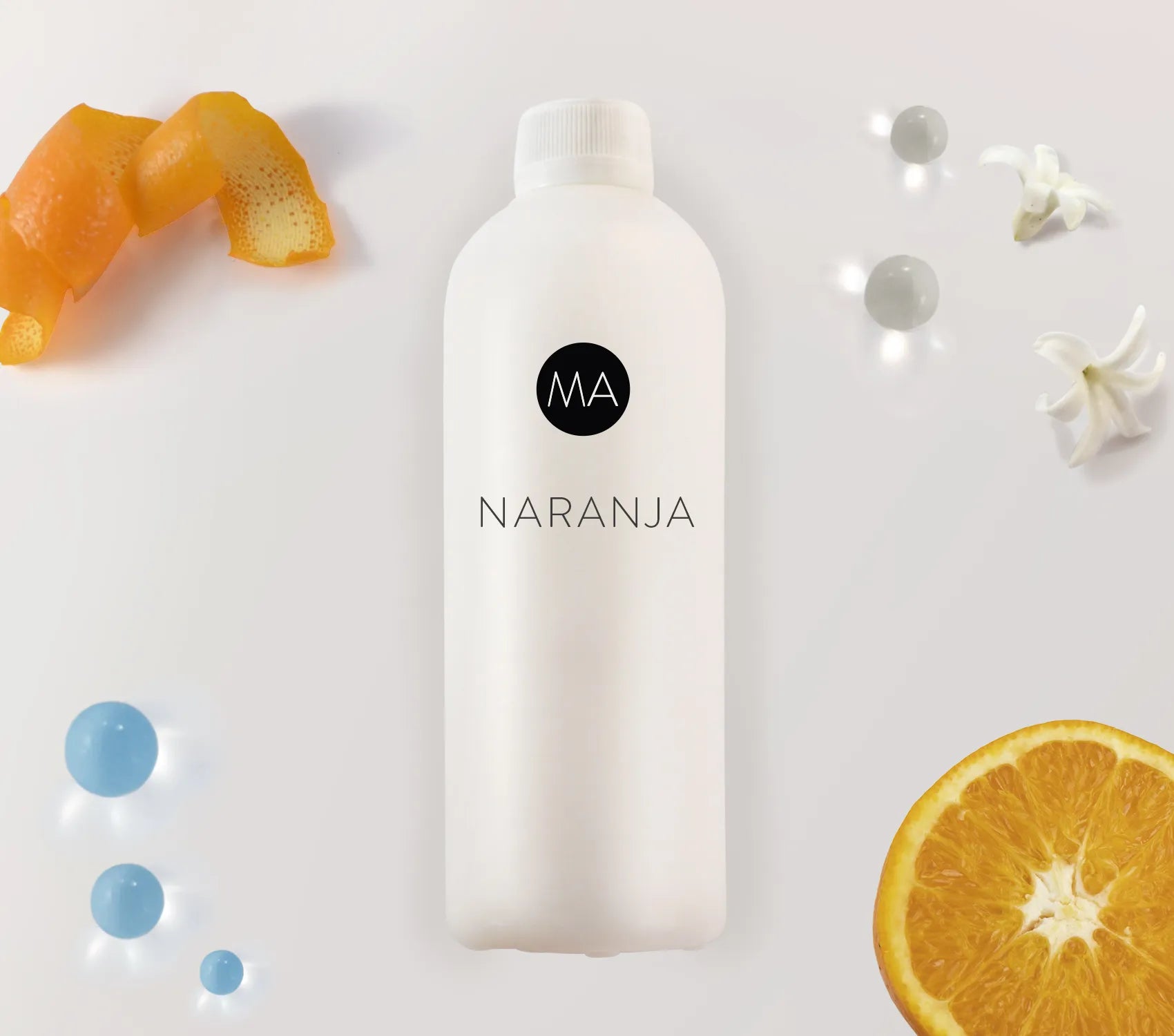 Bote de Nebulización con fondo decorativo Aroma Naranja