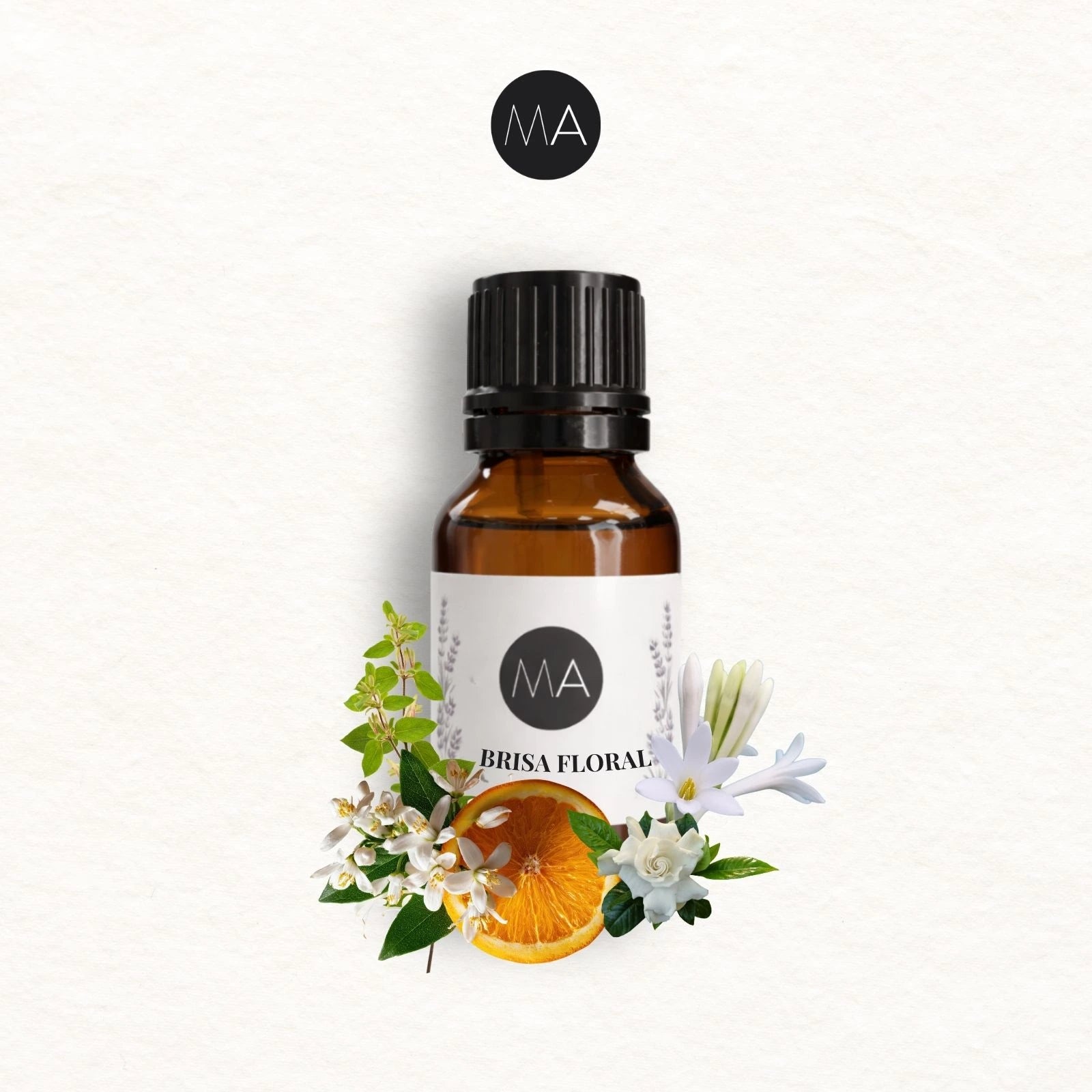 Bote con cuentagotas esencias para humidificador, fragancia Brisa Floral floral y elegante.