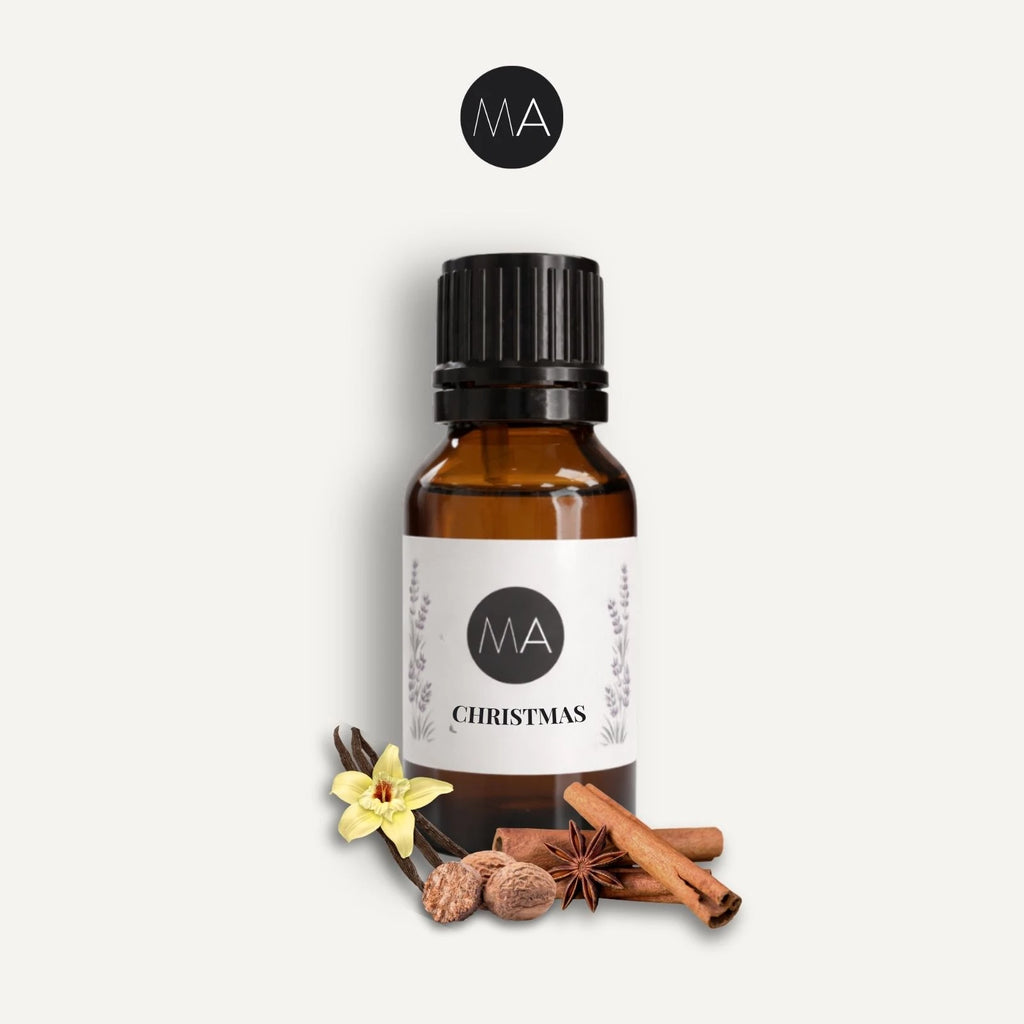 Bote con cuentagotas esencias para humidificador, fragancia Christmas amaderada y elegante.