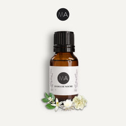 Bote con cuentagotas esencias para humidificador, fragancia Dama de Noche floral y elegante.