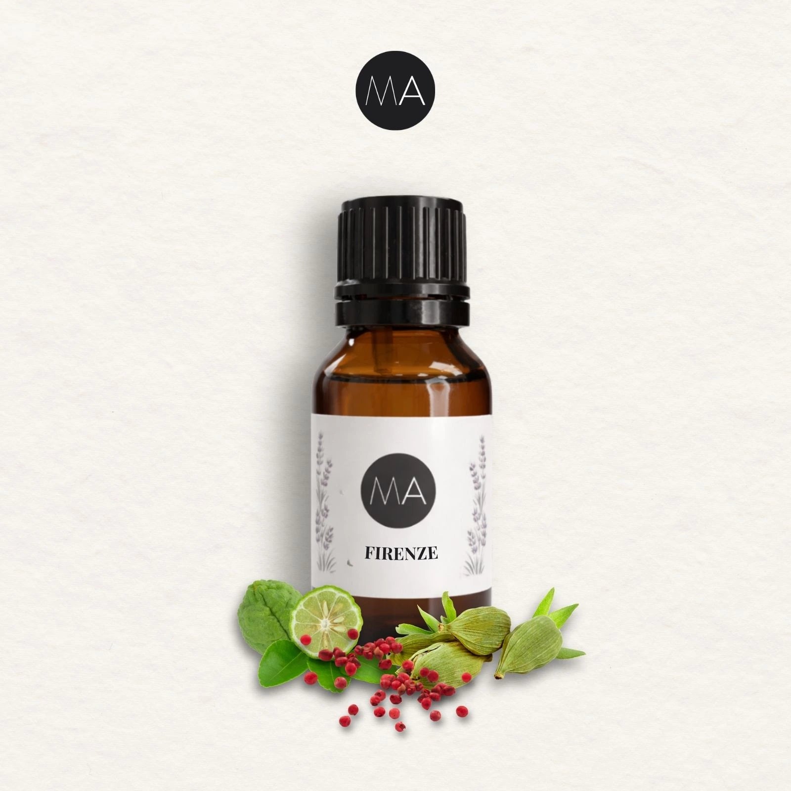 Bote con cuentagotas esencias para humidificador, fragancia Firenze perfumada y elegante.