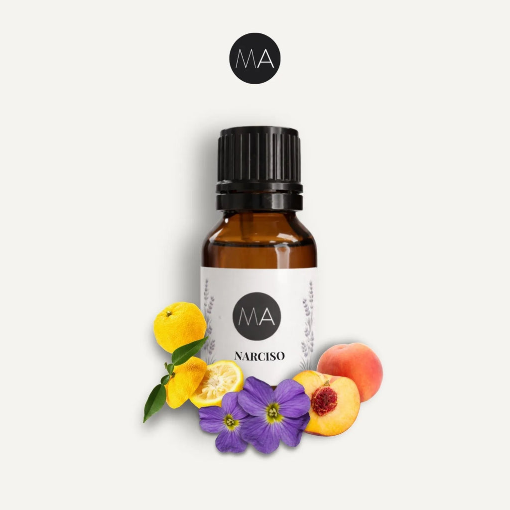 Bote con cuentagotas esencias para humidificador, fragancia Narciso Perfume ligera y elegante.