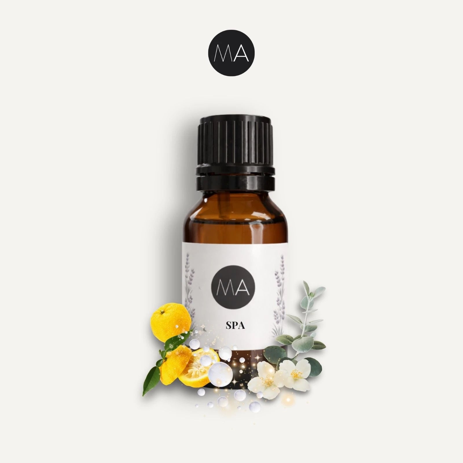 Bote con cuentagotas esencias para humidificador, fragancia Spa fresca y elegante.