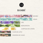 Composición olfativa Bambú con carácter fresco, luminoso y natural