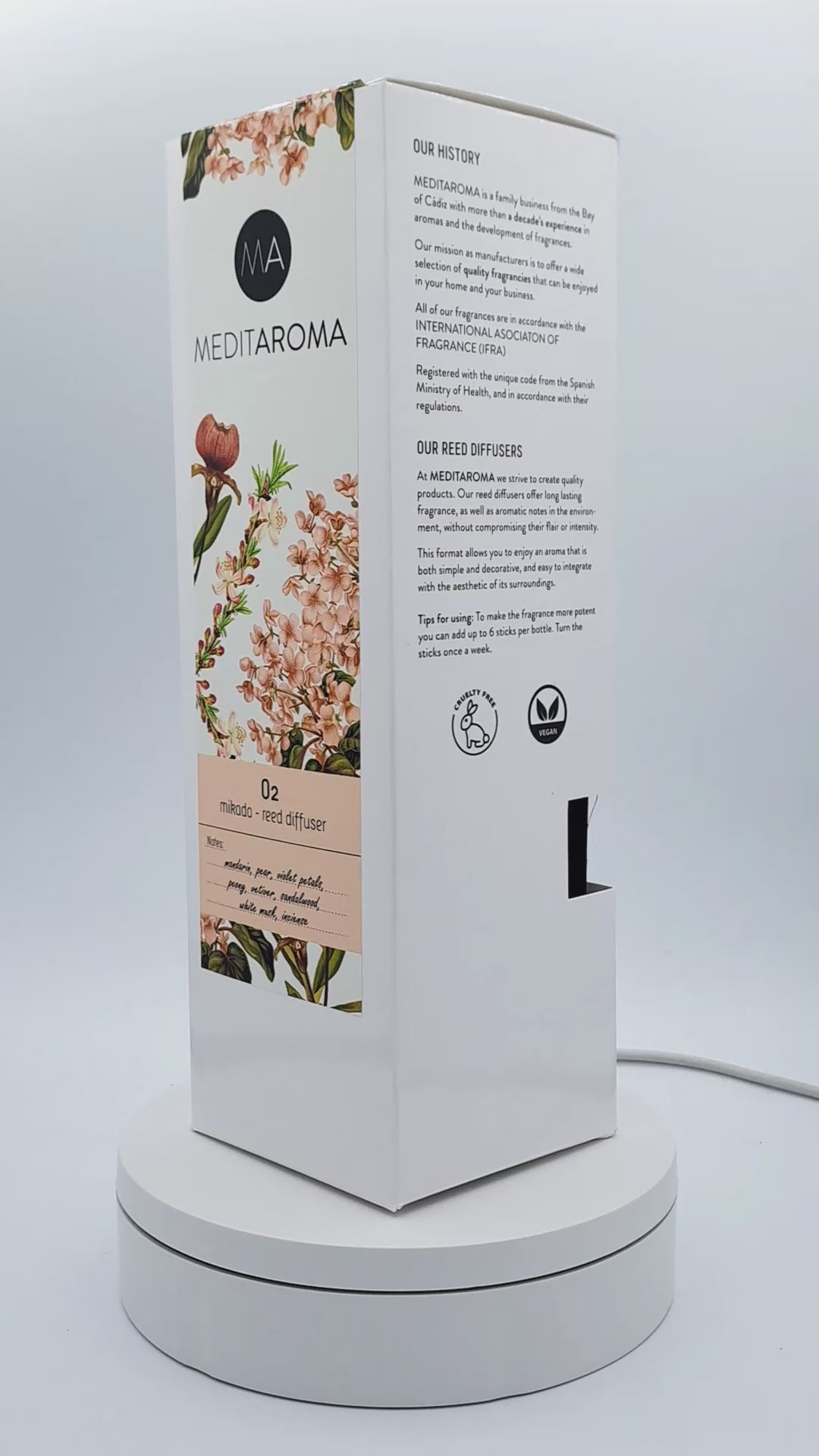 Vídeo Caja de Mikado O2 Perfume