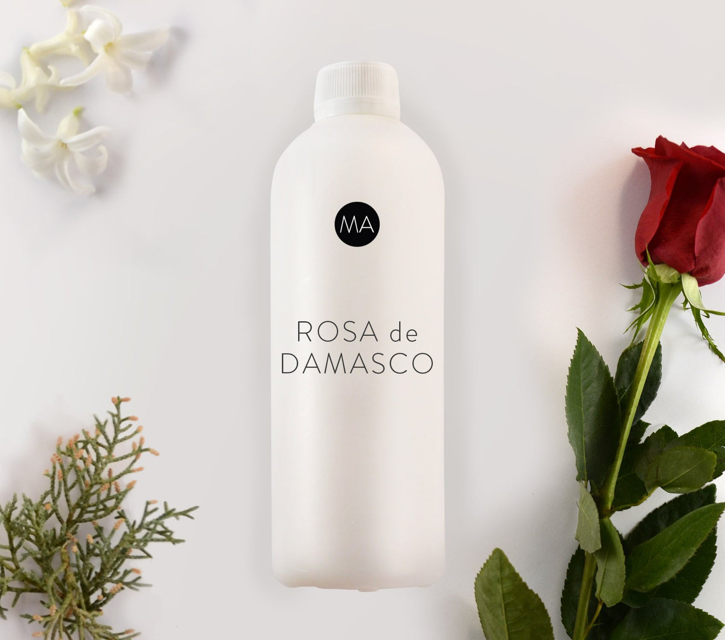 Bote de plástico de color blanco de nebulización aroma Rosa de Damasco