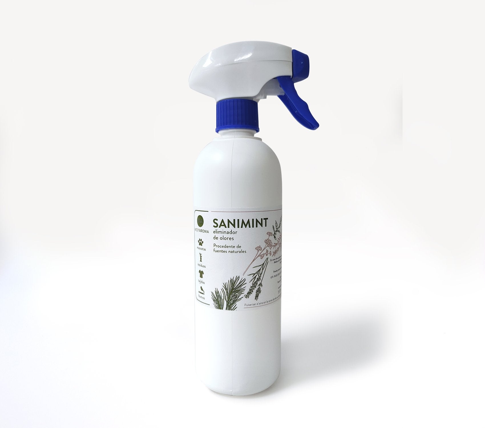 SaniMint Spray 500 ml con etiqueta decorativa